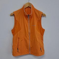 エルエルビーン ナイロン ベスト オレンジ アメリカ古着 裏地フリース