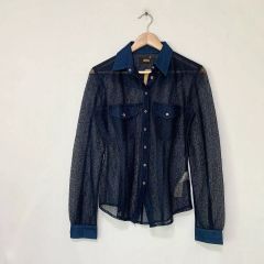 ✨未使用タグ付き✨DIESEL スラッシュスリーブ ストライプ シャツ XXS 