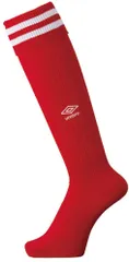 アンブロ umbro サッカー ラインストッキング 靴下 ソックス メンズ 男性 フットボール 部活動 クラブ サークル チーム トレーニング 練習 試合 大会 合宿 刺繍 ロゴ ワンポイント  UAS8310 MRED マンチェスターレッド