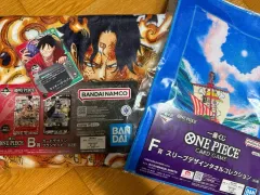 (未開封) ONE PIECE 一番くじ B賞 ブランケット + F賞 タオル + プロモ カード