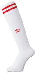 アンブロ umbro サッカー ラインストッキング 靴下 ソックス メンズ 男性 フットボール 部活動 クラブ サークル チーム トレーニング 練習 試合 大会 合宿 刺繍 ロゴ ワンポイント  UAS8310 WMRD ホワイト×マンチェスタ