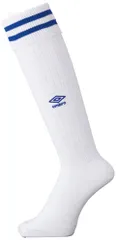 アンブロ umbro サッカー ラインストッキング 靴下 ソックス メンズ 男性 フットボール 部活動 クラブ サークル チーム トレーニング 練習 試合 大会 合宿 刺繍 ロゴ ワンポイント  UAS8310 WBU ホワイト×ブルー