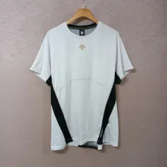 B4-21/デサント 白 半袖Tシャツ メンズ