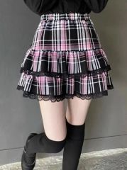 Noble Check Flare Skirt ANDWANG - メルカリ