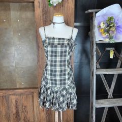 LIZLISA チュニック チェック柄 森ガール フェアリーコア フリル 当時 