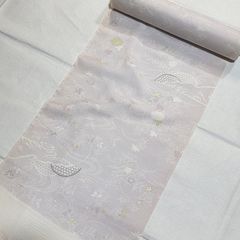 未使用・正絹】特選 高級着物 反物 壽光織 金彩工芸 蝶柄 ピンク 付 