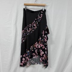 値下げ(^^)美品ジャンティgentil 社交ダンス スカート ブラック光沢花