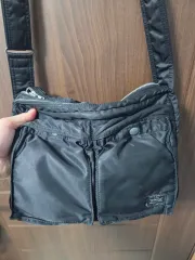 Porter ブラック クロスバック メッセンジャーバッグ