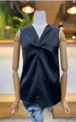 crinkle スローブイエナ embroideryクロップドブラウス ブラック 