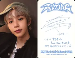 【中古】コレクションカード(男性) RIIZE/ショウタロウ(SHOTARO)/裏面印刷サイン、メッセージ入り/CD「RIIZING」【Collect Book Ver.】フォトカードA