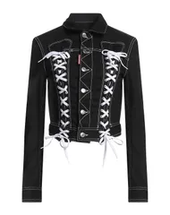 ディースクエアード レディース アウター ジャケット・ブルゾン デニムブルゾン DSQUARED2 Black ブラックのサムネイル