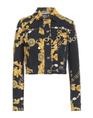 ヴェルサーチ レディース アウター ジャケット・ブルゾン デニムブルゾン VERSACE JEANS COUTURE Black ブラックのサムネイル