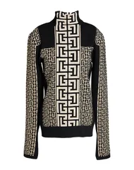 バルマン レディース アウター ニット・セータートルネック BALMAIN Black ブラックのサムネイル