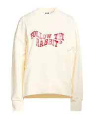 【送料無料】 エムエスジイエム レディース パーカー・スウェット アウター スウェット Off White