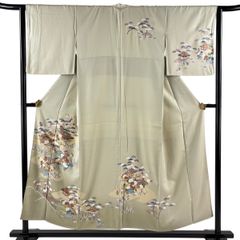 美品 夏物 駒絽の3本絽 附下げ・訪問着（正絹）仕立上り＜HH2398