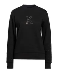 カール ラガーフェルド レディース アウター パーカー・スウェット KARLAGERFELD Black ブラック