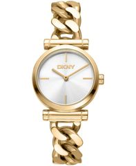 ダナ キャラン ニューヨーク レディース アクセサリー 腕時計 Tシャツ DKNY Womens Open Link Quartz GoldTone Stainlessteel Chain Brace