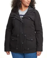 リーバイス レディース アウター ジャケット・ブルゾン Levis Womens Hooded Military Jacket Black ブラックのサムネイル