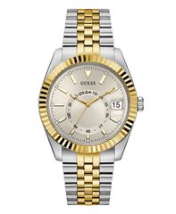 [Free Shipping] Guess Men's Watch Accessory Mens TwoTone Stainless Steel MultiFunction Watch 42mm TwoTone