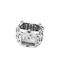 [Free Shipping] Guess Women's SilverTone Stainless Steel Analog Ring Watch 18mm Silver