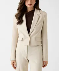 【送料無料】 ゲス レディース ジャケット・ブルゾン ブレザー アウター Womens Leila SingleBreasted Cropped Blazer Lovers Beach