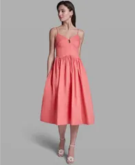 【送料無料】 ビーシビージー レディース ワンピース トップス Womens Sleeveless Midi Dress Bellini Blush