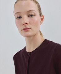 新品 she tokyo Demi Sheer レッド カーディガン - メルカリ