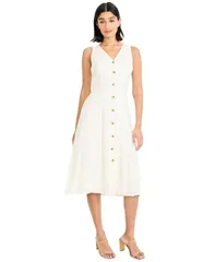 マギーロンドン レディース トップス シャツ ノースリーブ Maggy London Womensleeveless Flare Shirt Dress Ivory アイボリー