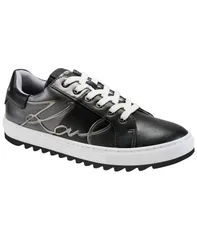 カール ラガーフェルド メンズ シューズ スニーカー レース Karlagerfeld Mens LaceUp Sneakers BlackGun metal ブラックのサムネイル