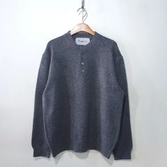 ️希少】INTER FACTORY ヘンリーネックニット グレー M - メルカリ