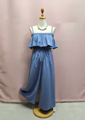 (新品) フリル 紐 オールインワン