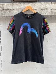 00s EVISU エヴィス 袖刺繍 カモメ ロゴ プリント Tシャツ y2k - メルカリ