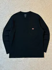 44 ダントン DANTON スモールロゴ ポケット ロングスリーブ 長袖 ブラックのサムネイル