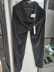 PLAC ブラック コーデュロイ ズボン