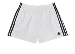 (W) adidas アディダス 3本線 ウーブン ショーツ 白 L