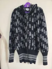 VIVIENNE WESTWOOD パターン ニット フード ジップアップのサムネイル