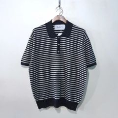 ファクトタム【FACTOTUM】ボーダー柄 ニットポロ 46/M 美品 - メルカリ