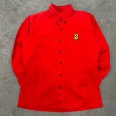 Ferrari (フェラーリ) レッド 長袖 (ロングスリーブ) シャツ (シャツ)のサムネイル