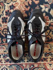 PRADA SPORT アーカイブスニーカー 名作 ブラック×シルバー 35 - メルカリ
