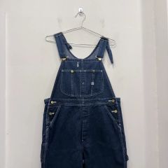 人気【ROCAWEAR】ロゴ刺繍 デニム オーバーオール XL インディゴブルー