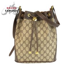 GUCCI グッチ シェリーライン ブラック ブラウン ゴールド金具 GGキャンバス /レザー ショルダーバッグ ホーボー レディース 601554 【中古】 GUCCI グッチ シェリーライン ブラック ブラウン ゴールド金具 GG