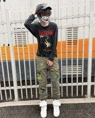 co,com wear グレー カーゴパンツ ストリート スケーター ワイド 