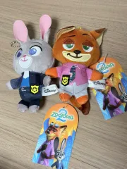 新品 ディズニー・ズートピア２ ぬいぐるみ キーホルダー ２種セット ニック、ジュディ