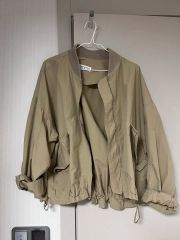 新品◇LIMUEリミュ◇バルーン ヘム ジップブルゾン◇ベージュ◇13.200 