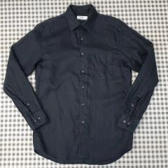 INDIVIDUALIZED SHIRTS リネン100 ネイビー ボタンダウン - メルカリ