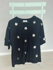 LOULOU WILLOUGHBY】スパンコールTシャツ ブラック - メルカリ