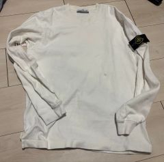 STONE ISLAND】ストーンアイランド ロンT 厚手ホワイト - メルカリ