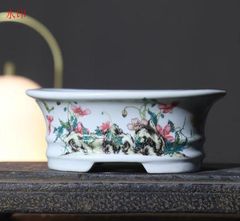 盆栽鉢 磁鉢 山野草鉢 多肉植物 植木鉢 小品大品盆栽鉢 陶器鉢置物