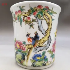 花鳥寿桃模様の鉢  盆栽鉢 植木鉢 小品盆栽鉢 大品盆栽鉢