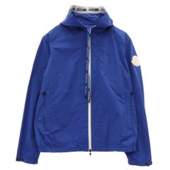 MONCLER フード付きナイロンジャケット 青 - メルカリ